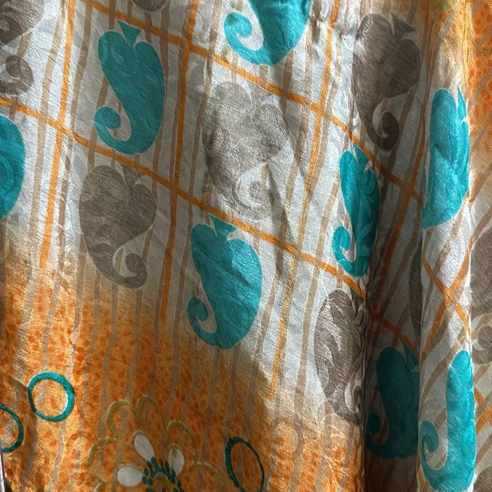 Recycled sari fabric wrap skirt size regular - Picture 7 of 9